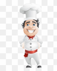 Our Fluffy Chef Cartoon Character Is - Fixed Equipment In Kitchen Examples Emoji