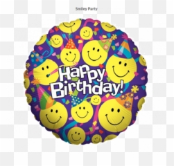 Betallic Foil 45cm Smiley Party Birthday - Foil Balloons Smiley Birthday Emoji,Happy Birthday Emoticon