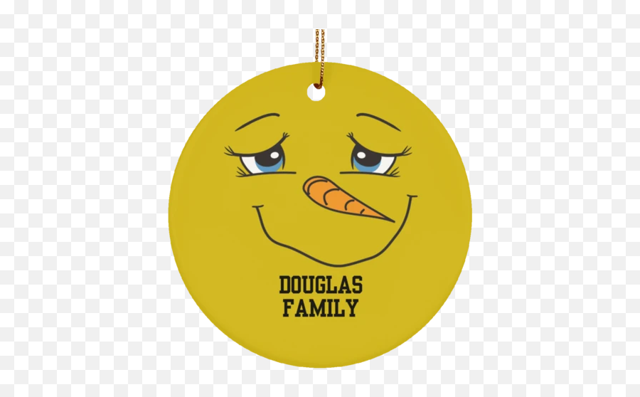 Personalized Ceramic Ornaments For Family - Snowman Family Name Personalization Ornament Holiday Gift Drips N Drops Emoji,Dab Emoticon