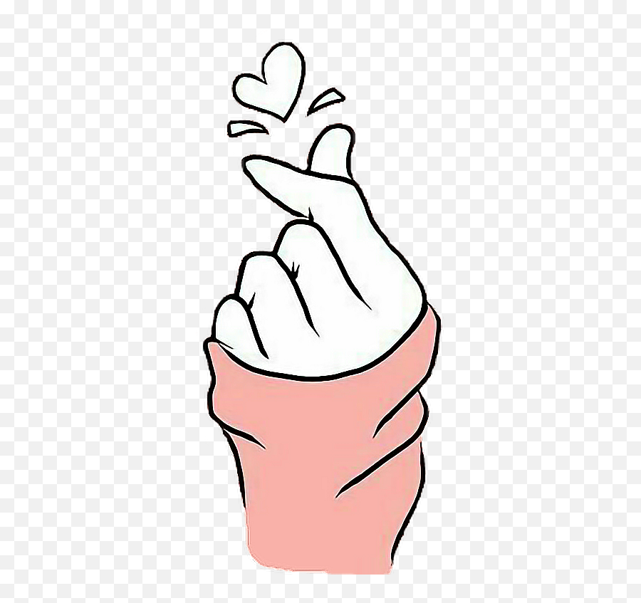 Korean Heart K Pop Clip Art - Cute Heart Emoji,Korean Emoji