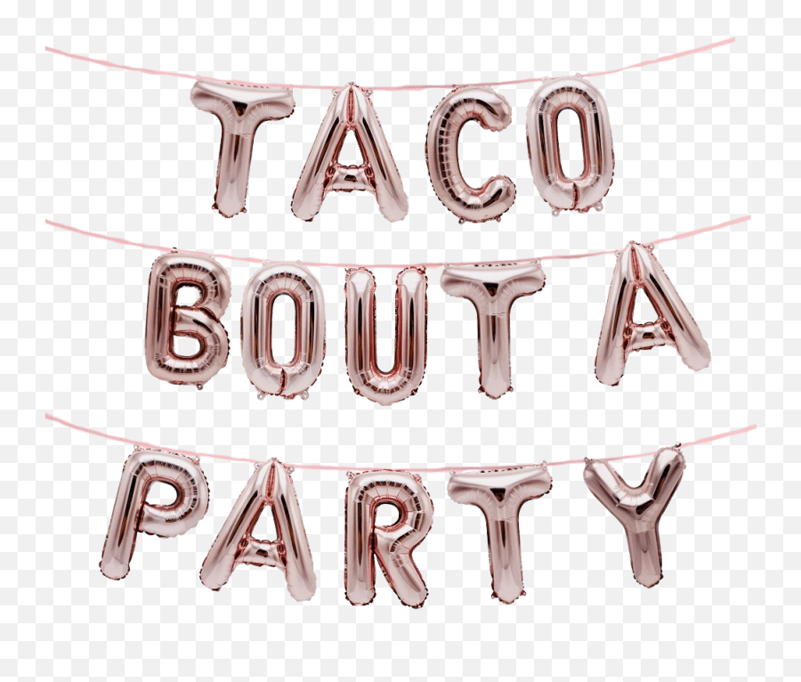 Taco Bout A Party Balloon Banner Set - Silver Emoji,Taco Emoji Png