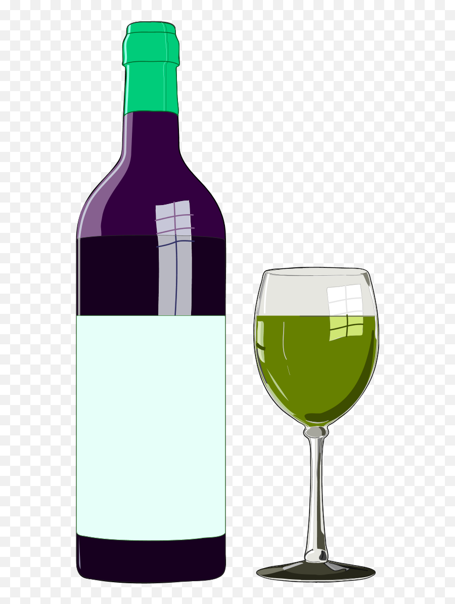 Wine Bottle And Wine Glass - Vector Clip Art Clip Art Library Clipart Bottle Of Wine Emoji,Wine Bottle Emoji