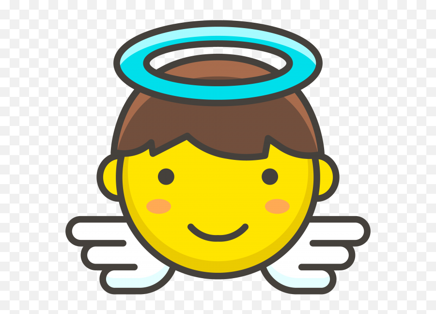 Download Baby Angel Emoji - Face Icon Angel,Angel Emoji Png