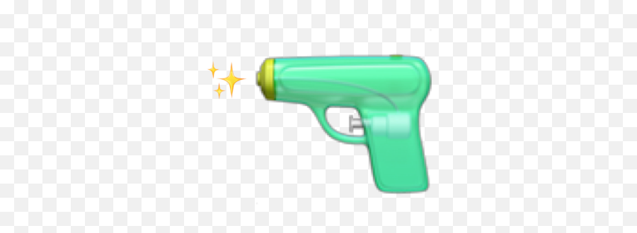 Gun Sparkle Emoji Teal Green Yellow Freetoedit - Revolver,Gun Emoji