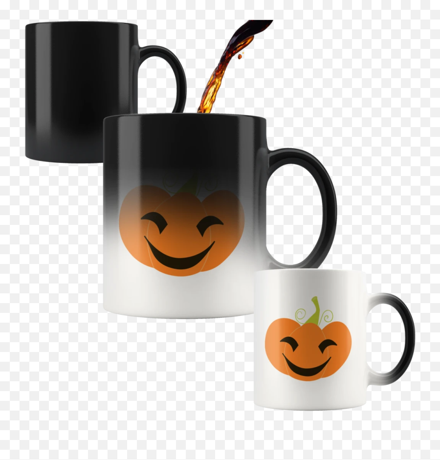 Cute Jack Ou0027 Lantern Color Change Mug U2013 Jim N Em Designs - Epstein Didn T Kill Himself Mug Emoji,Jackolantern Emoticon