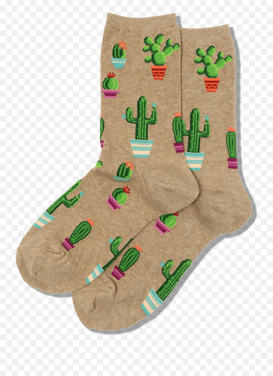 Womenu0027s Potted Cactus Crew Socks U2013 Hotsox - Sock Emoji,Potted Plant Emoji