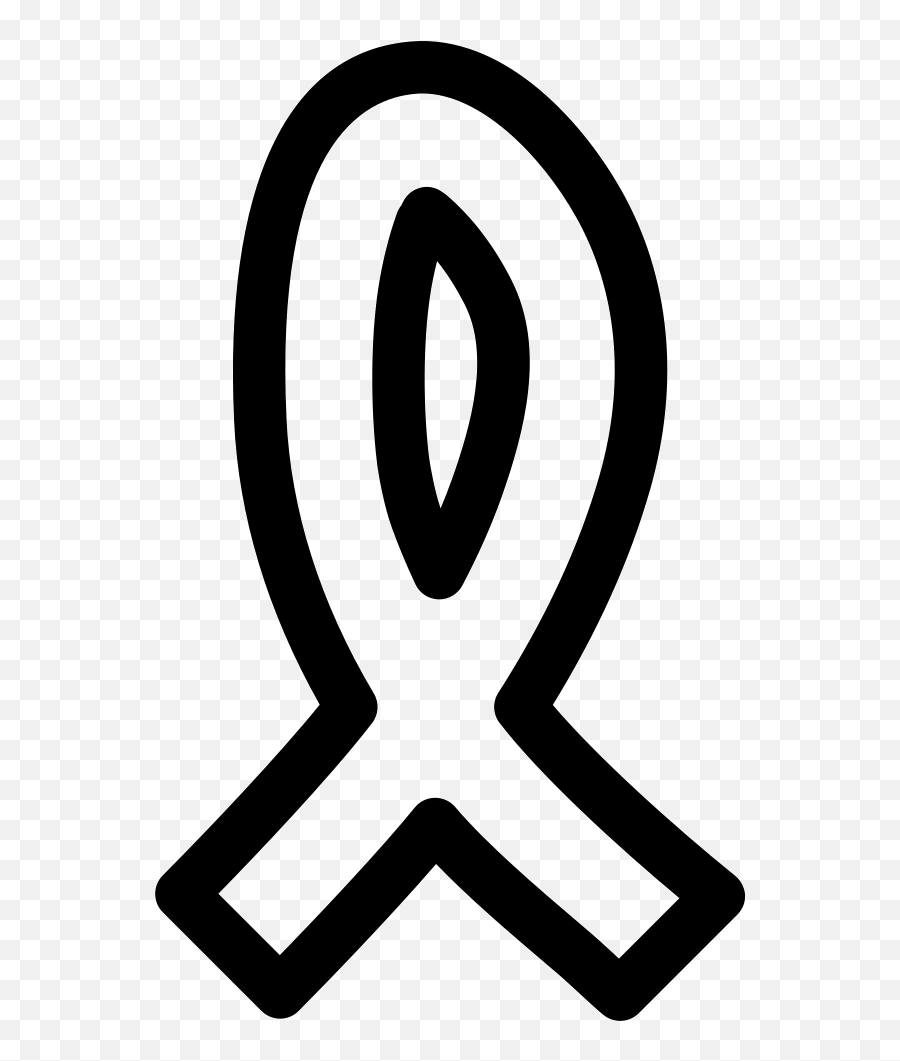 Cancer Ribbon Hand Drawn Outline Comments - Emblem Clipart Portable Network Graphics Emoji,Awareness Ribbon Emoji