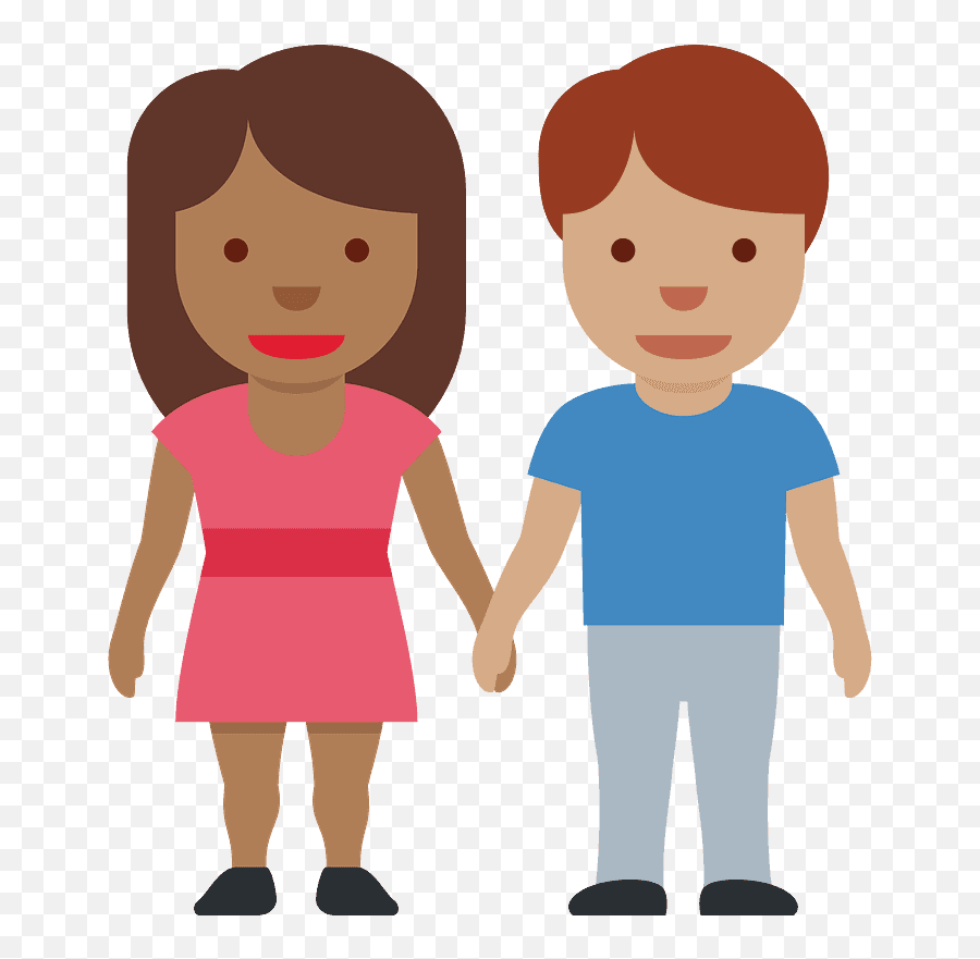 Man Holding Hands Emoji Clipart - Boy And Girl Emoji Transparent,Boy And Girl Holding Hands Emoji