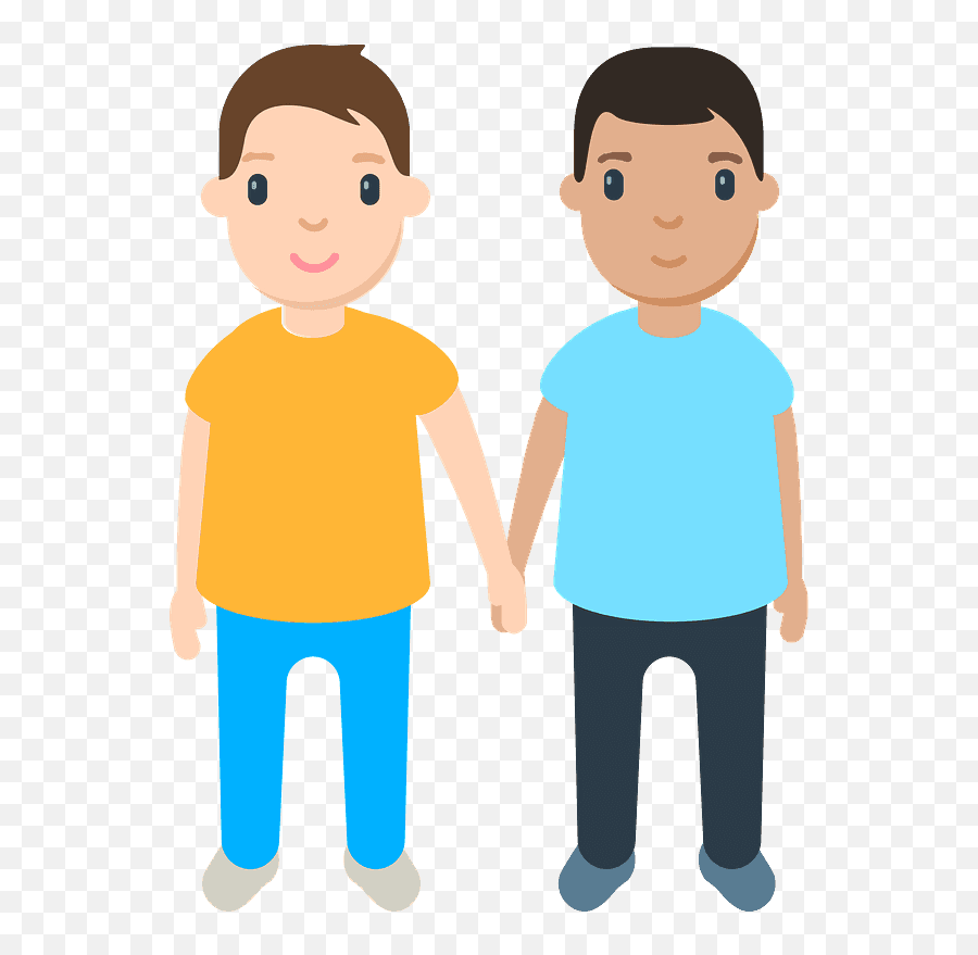 Men Holding Hands Emoji Clipart - Men Holding Hands Cartoon,Twin Emoji Png