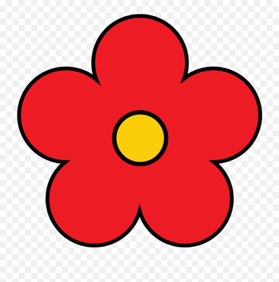Collection Of Yellow Flower Clipart - Clipart Red Flower Png Emoji,Red Flower Emoji
