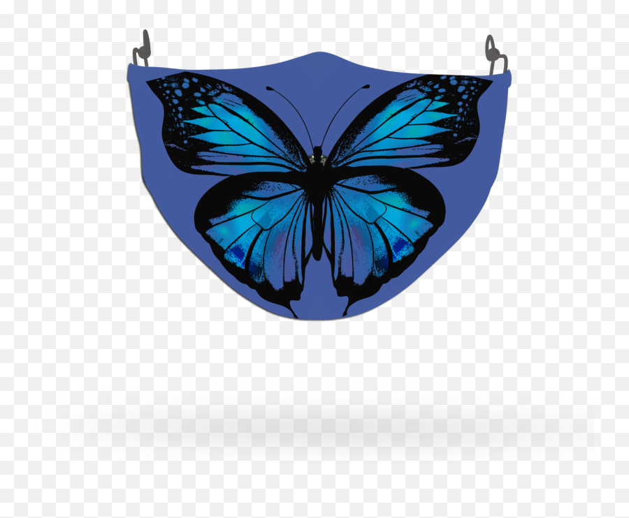 Blue Butterfly Animal Face Covering - Face Covering Print Emoji,Blue Butterfly Emoji