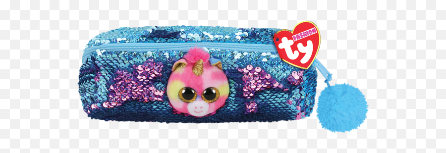 2019 Ty Flippables Sequins Fantasia - Peppa Pig Emoji,Emoji Pencil Case