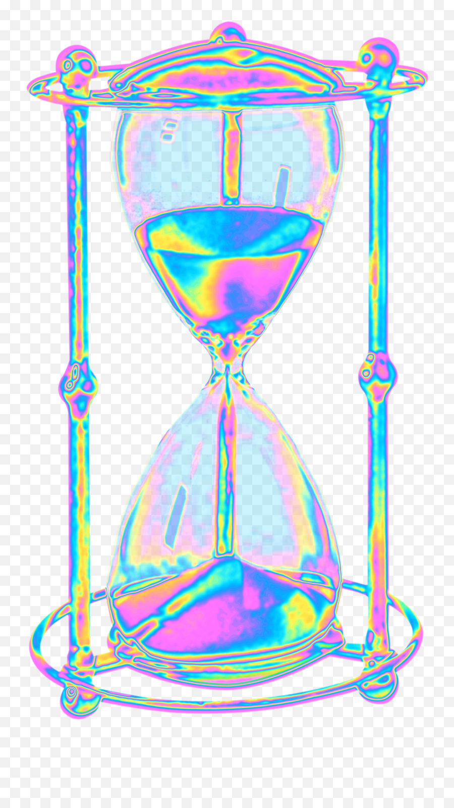 Hourglass Holographic Sticker - Hourglass Emoji,Hour Glass Emoji
