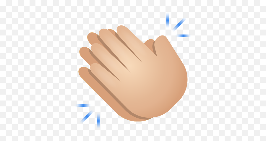 Clapping Hands Light Skin Tone Icon - Safety Glove Emoji,Emoji Clap