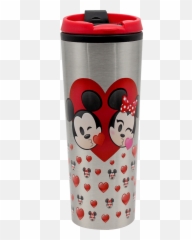 Copo Viagem Zonacriativa Mickey E Minnie Emoji 450ml - Saraiva Lid,Flask Emoji