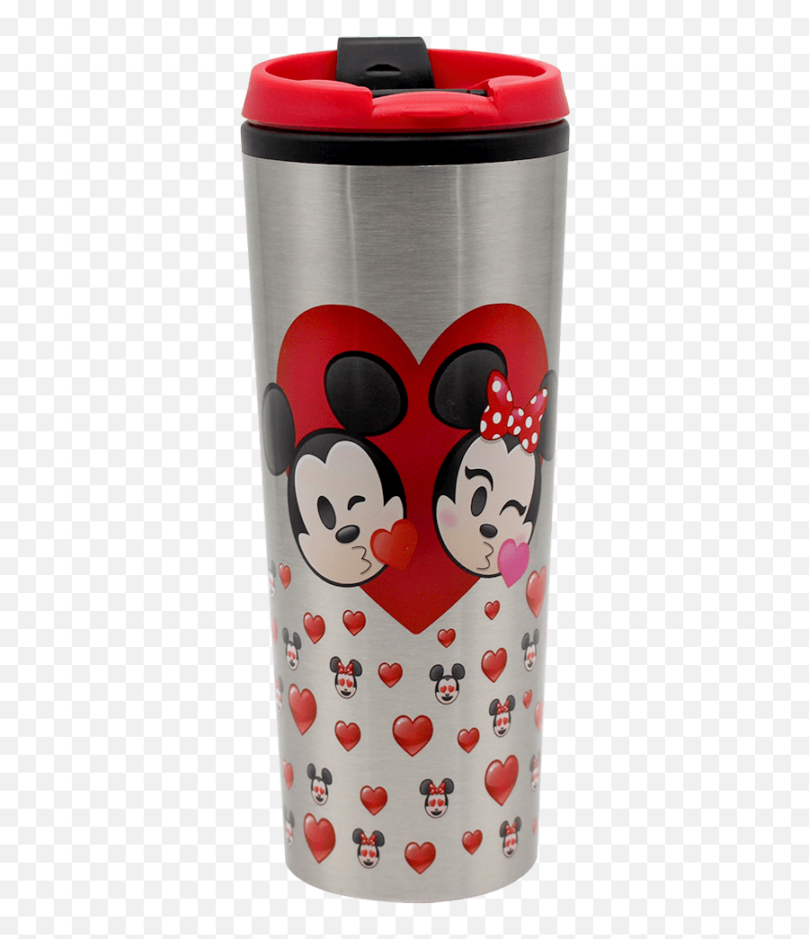Copo Viagem Zonacriativa Mickey E Minnie Emoji 450ml - Saraiva Lid,Flask Emoji