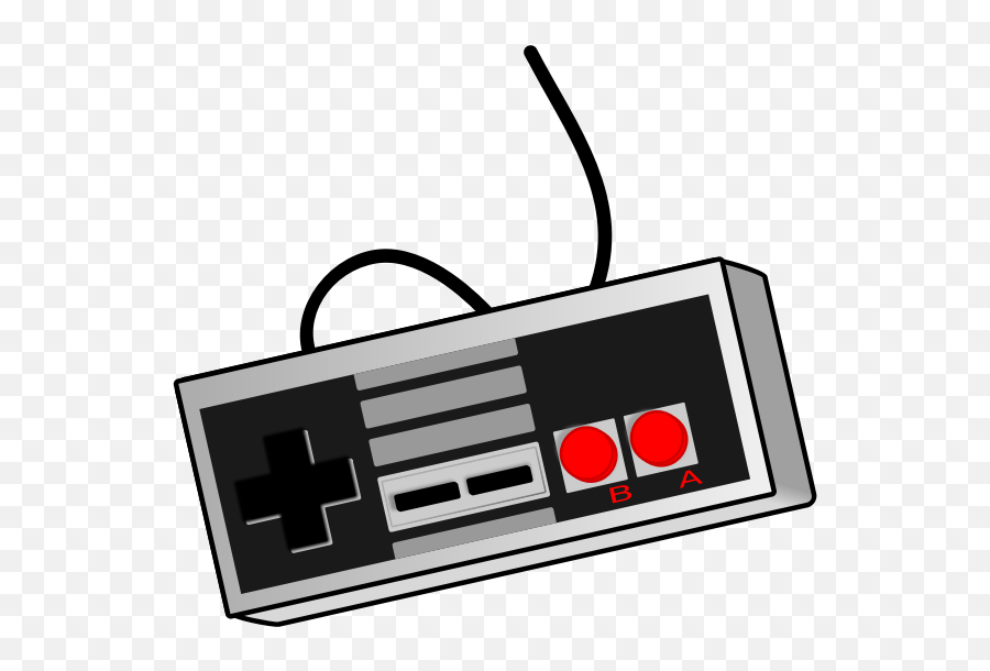 Old Style Game Controller Vector Clip Art - Nes Controller Clip Art Emoji,Gaming Controller Emoji