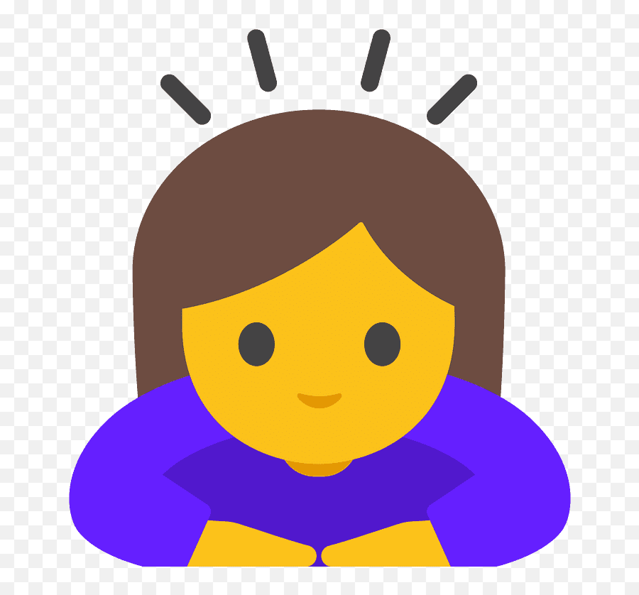 Woman Bowing Emoji Clipart Free Download Transparent Png - Emoji,Emoji Sorry