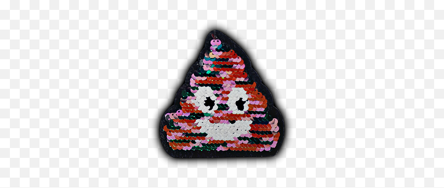 Reversible Sequin Pink Red Poop Emoji - Christmas Ornament,Flip Emoji