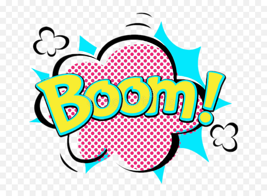 Boom Comic Speechbubble Emoji Words - Boom Comic Png Pink,Boom Emoji