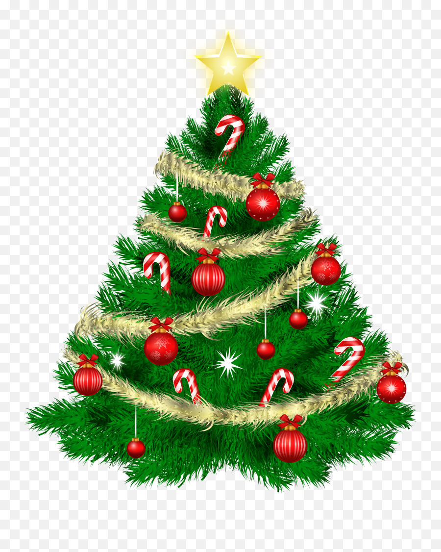 Classic Christmas Tree Clipart - Merry Christmas Tree Png Emoji,Christmas Tree Emoticons