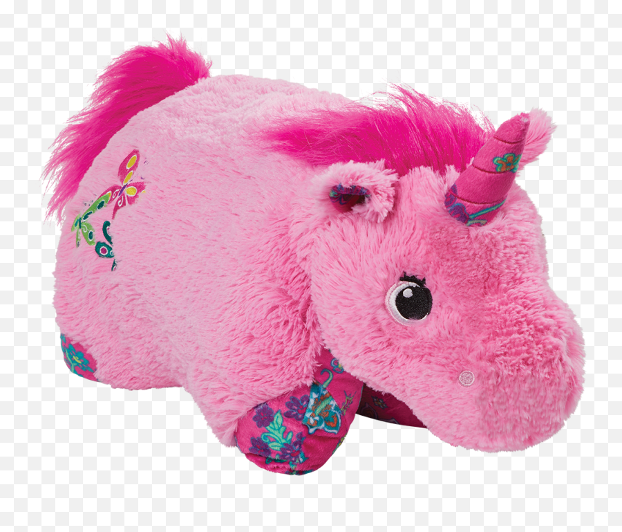Colorful Pink Unicorn Pillow Pet - Pillow Pets Unicorns Emoji,Pink Emoji Pillow