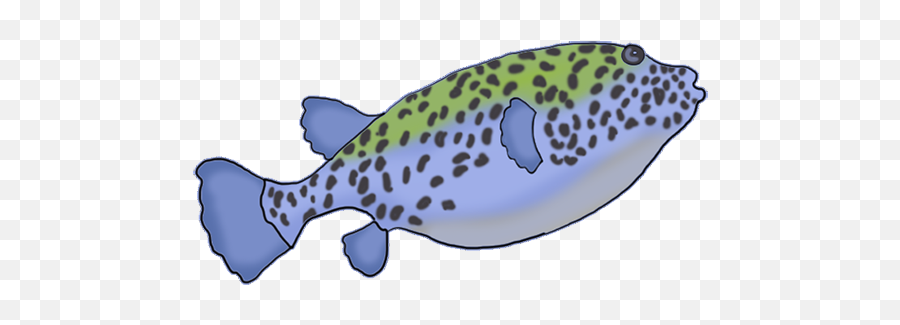 Puffer Fish Clip Art Transparent Png - Spotted Fish Clipart Emoji,Pufferfish Emoji
