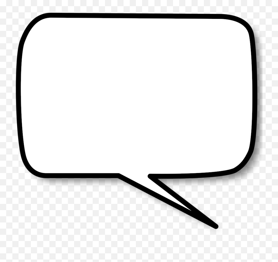 Speech Bubble Clipart Black And White - Call Out Png Transparent Emoji,Chat Bubble Emoji