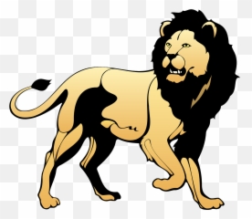 Pride Lion Animal Tail Defensive - Vector Image Of Emoji