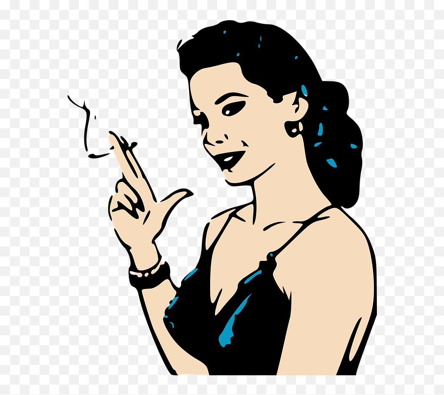 Free Cigarette Smoking Illustrations - Women Smoking Clipart Emoji,Emoji Room Ideas