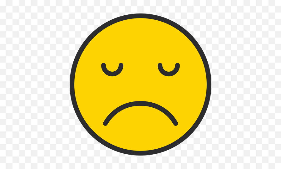 Disappointed Face Emoji Icon Of Colored Outline Style - Smiley,Disappointed Emoticon