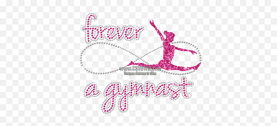 Forever Gymnast Iron - On Glitter Rhinestone Transfer Cstown Clip Art Emoji,Gymnast Emoji