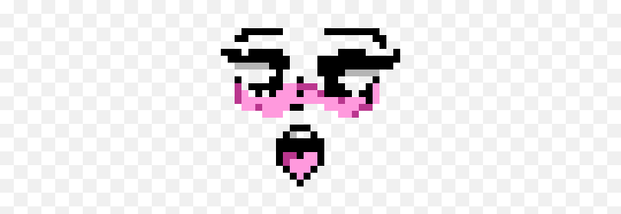 Pixel Art Gallery - Ahegao Pixel Art Grid Emoji,Ahegao Emoticon