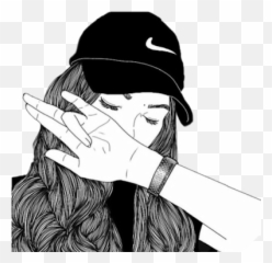 Drawings Of Girls Dabbing - A Wearing Hat Emoji
