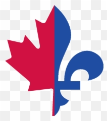 July Clipart Thing Canadian - Half Canada Quebec Flag Emoji