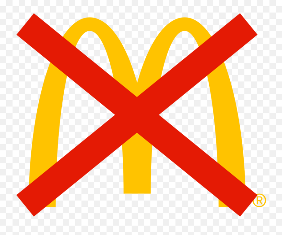 Mcdonalds Sign With An X Clipart - Restaurante Emoji,Bloody Mary Emoji