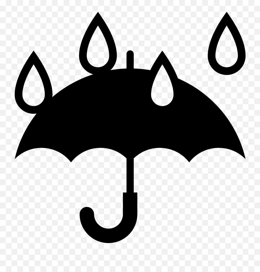 Emojione Bw 2614 - Umbrella Emoji Black And White,Rain Emoji