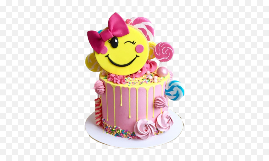 Birthday Cake For Girl Birthday Cakes For Boys Birthday - Decoracion Para Cumpleaños De Carita Feliz Emoji,Facebook Emoticons Birthday Cake