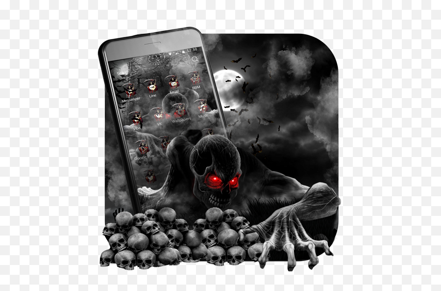 Skeleton Hell Zombie Theme - Apps On Google Play Dark Emoji,Zombie Emoji Android