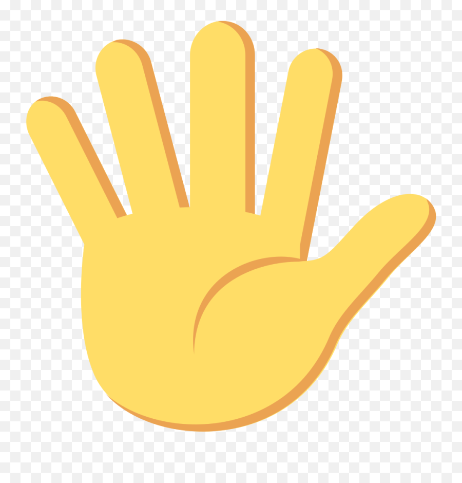 Emojione 1f590 - Splayed Hand Emoji,Warning Emoji