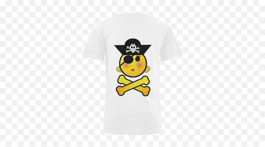 Pirate Emoticon - Smiley Emoji Girl Menu0027s Vneck Tshirt Big Sizeusa Size Model T10 Id D535747 Short Sleeve,Quilt Emoji