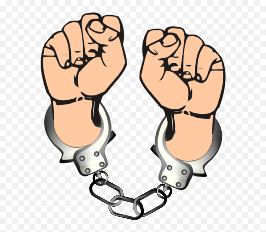 Handcuffs Clipart Emoji Handcuffs Emoji Transparent Free - Handcuffs On Hands Clipart,Handcuff Emoji