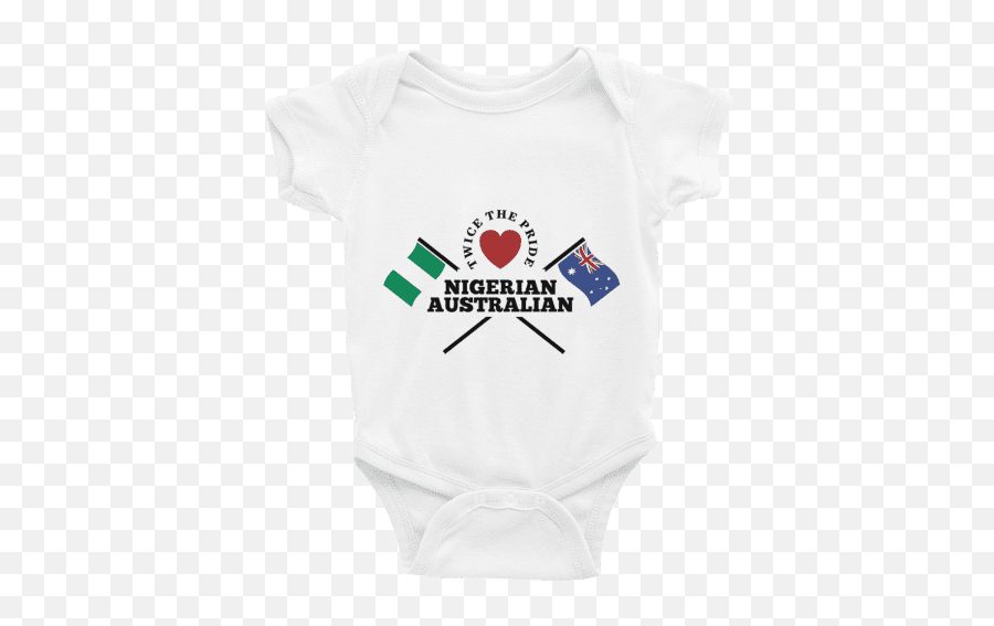 Nigerian Australian Baby Romper - Infant Bodysuit Emoji,Nigeria Flag Emoji