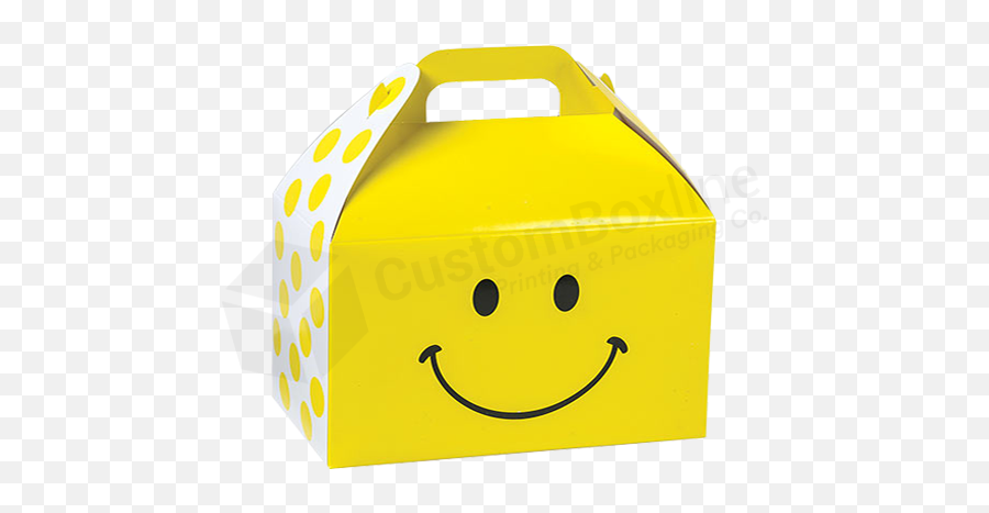 Cardboard Printed Gable Boxes - Smiley Emoji,Box Emoticon