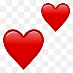 Emoji Red Hearts Png Double -