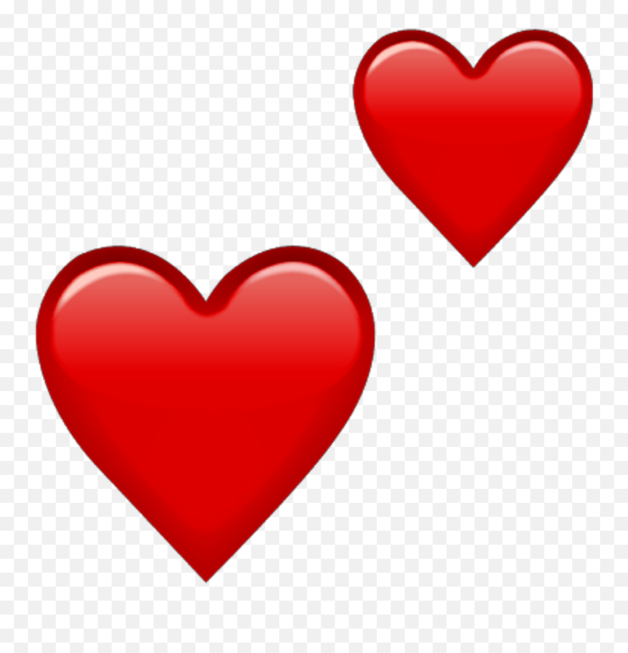 Emoji Red Hearts Png Double - Red Double Heart Emoji,Emoji Heart