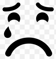 Sad Suffering Crying Emoticon Face Comments - Emoticon Hitam Putih Png Emoji,Emoji Triste