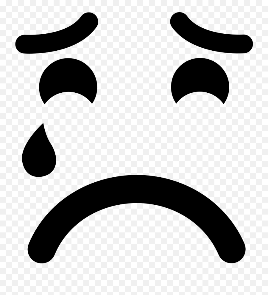 Sad Suffering Crying Emoticon Face Comments - Emoticon Hitam Putih Png Emoji,Emoji Triste