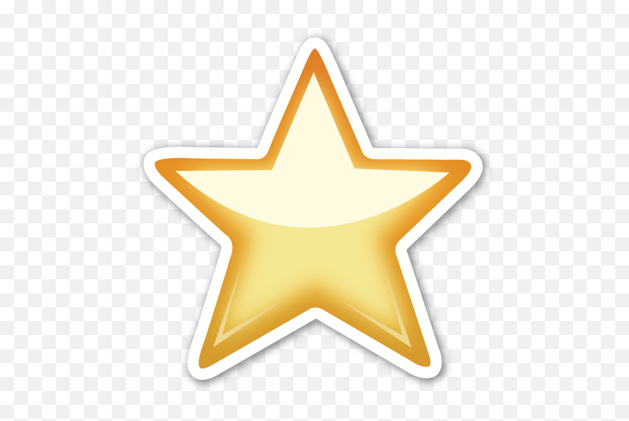White Medium Star - Whatsapp Star Emoji Png,White Star Emoji