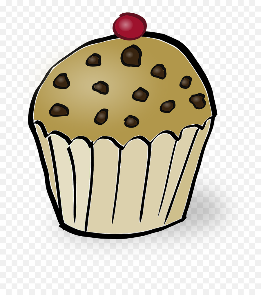 Muffin Cherry Chocolate Chip - Clip Art Muffin Emoji,Emoji Birthday Cupcakes
